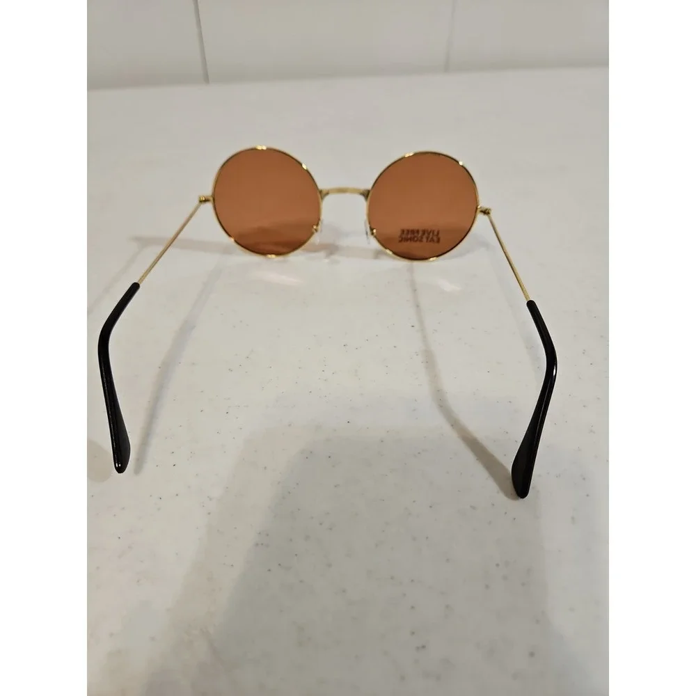 SONIC DRIVE IN - LIVE FREE EAT SONIC - GOLD TONE SUNGLASSES - NEW